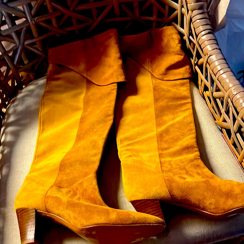 Ba&Sh Womens Suede Two Tone Boots 37 $900 Unique
